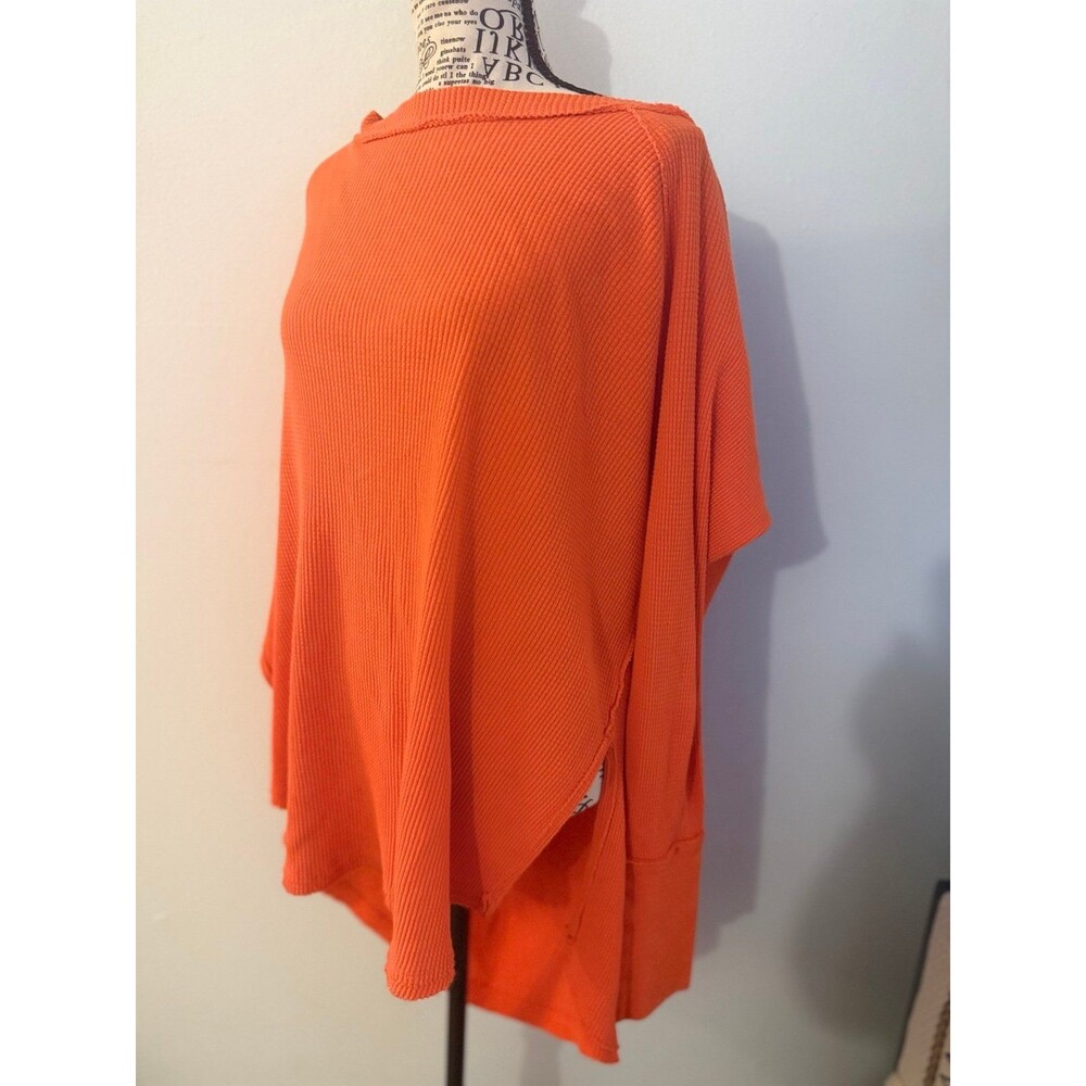 We The Free (Free people) Ribbed Oversized Dolman Top Orange  Oversized Tunic